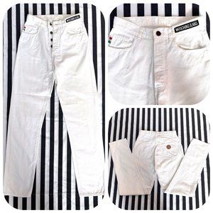 Authentic Moschino High Rise Vintage White Jeans